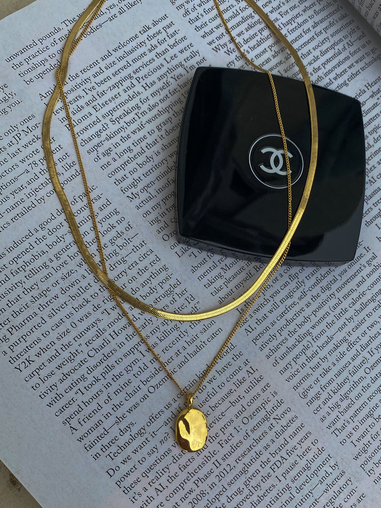 Lucid Double Chain Gold Dipped Necklace