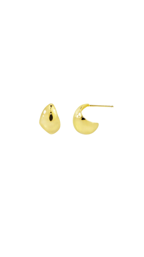 14 Karat Gold Ani Curved Earrings