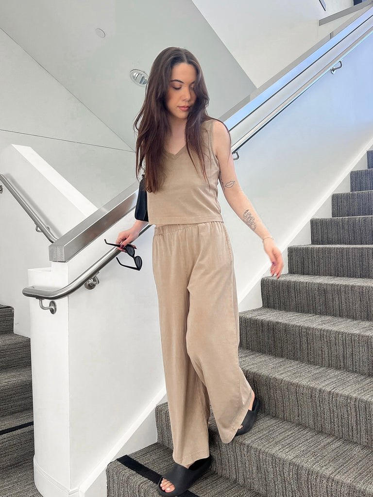 Scout Jersey Flare Pant in Iced Coffee by Z SUPPLY