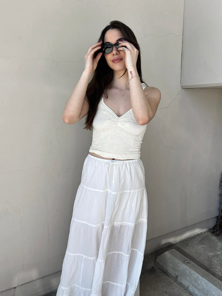 Love Letter Sweetheart Cami in Ivory by FREE PEOPLE