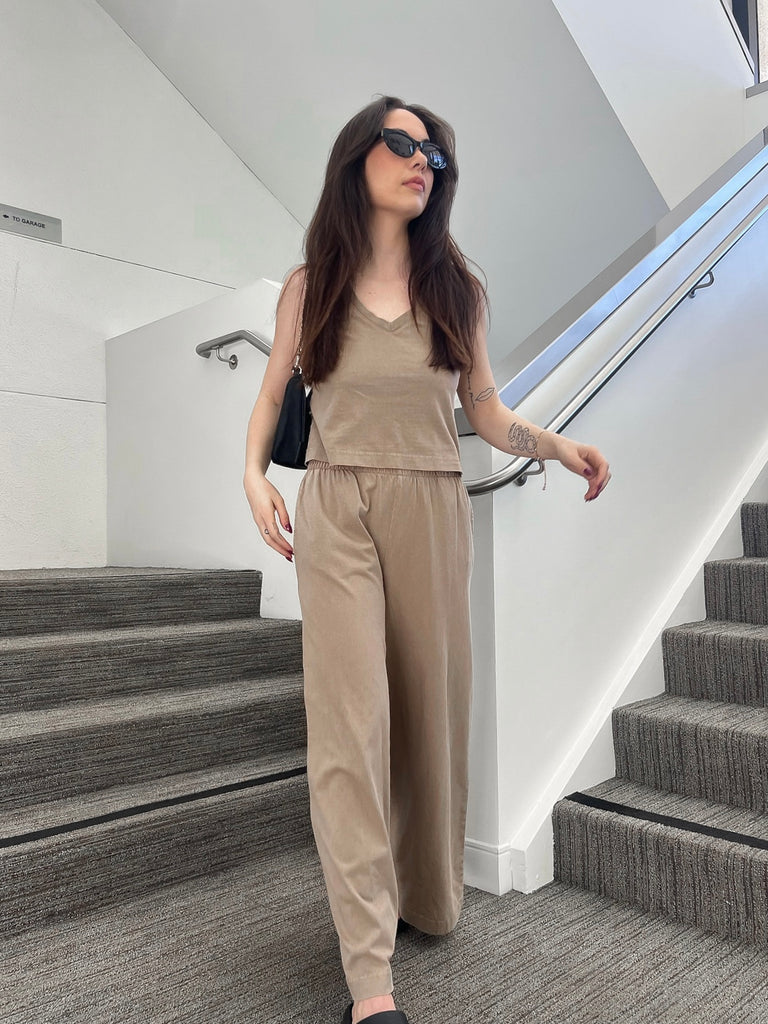 Scout Jersey Flare Pant in Iced Coffee by Z SUPPLY