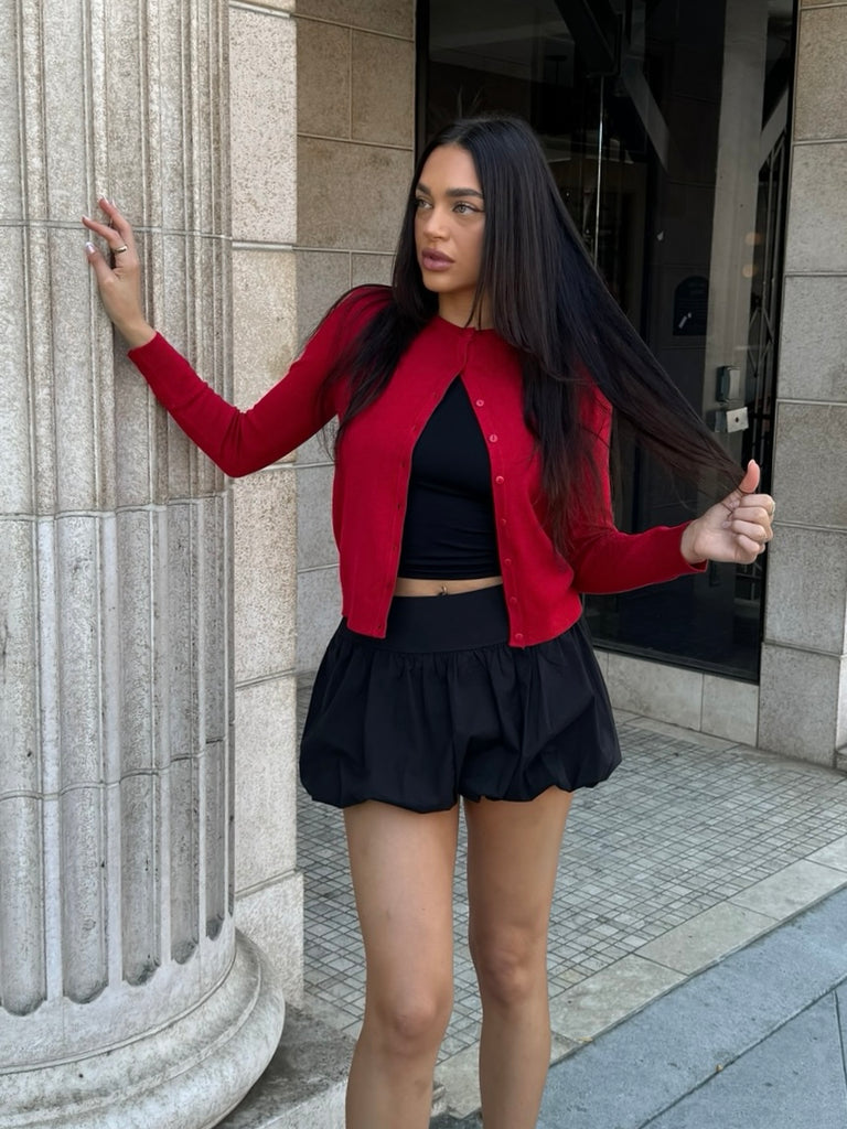 The Monica Cardigan in Red