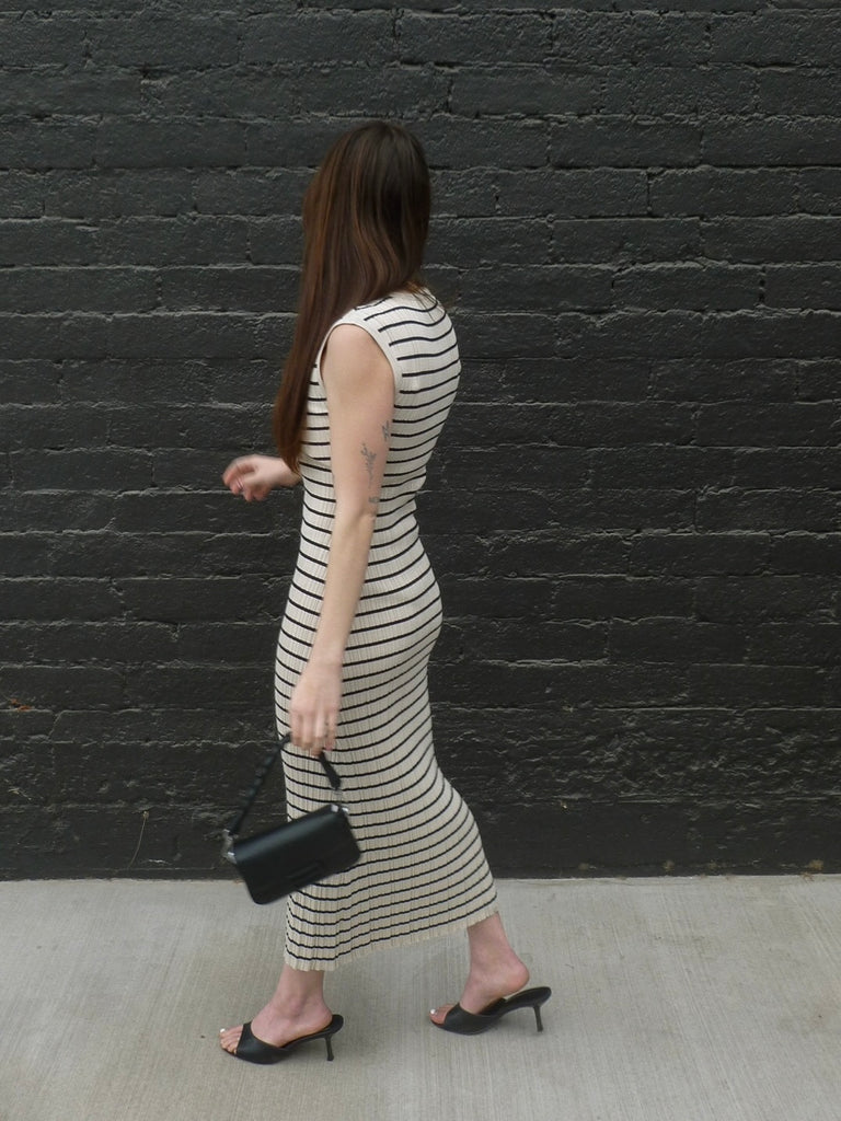 Gisele Stripe Midi Dress in Sandshell by Z SUPPLY