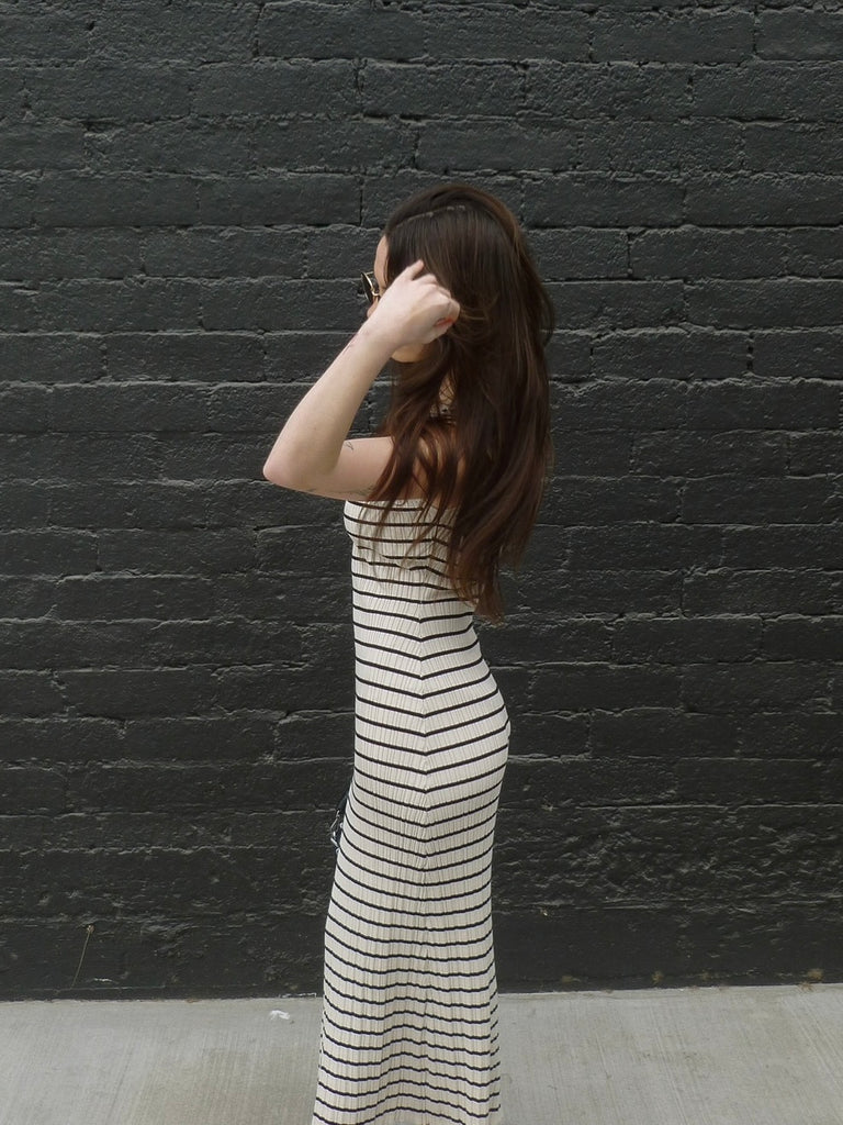 Gisele Stripe Midi Dress in Sandshell by Z SUPPLY