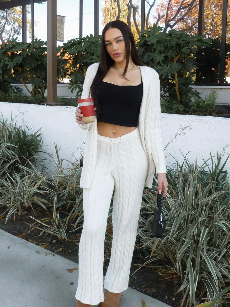 Paige Cable Knit Pant in Sea Salt by Z SUPPLY