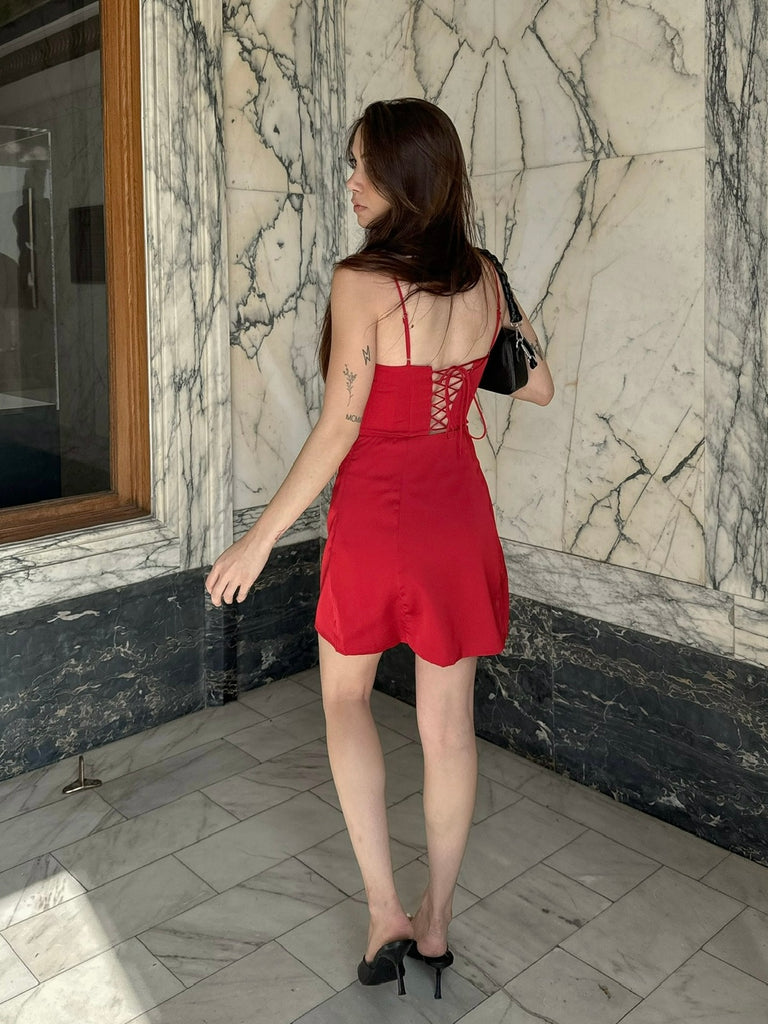 Love Struck Mini Dress in Red