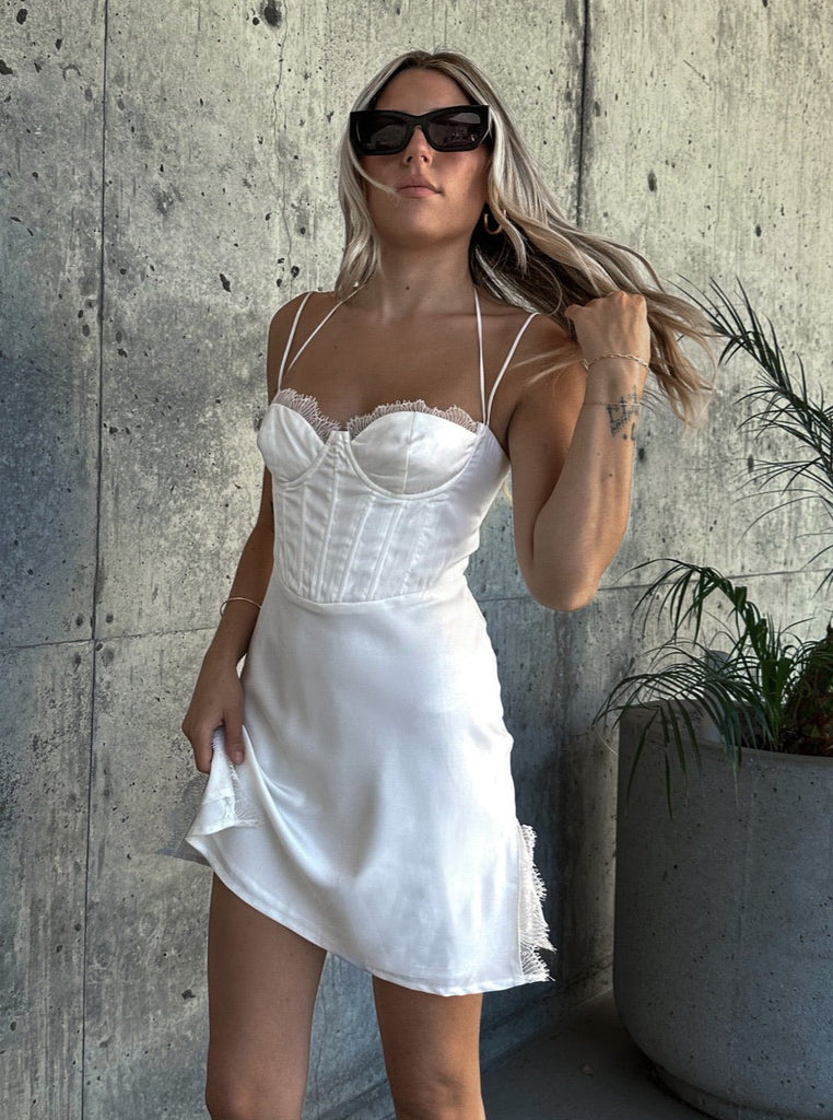 Constance Mini Dress in White
