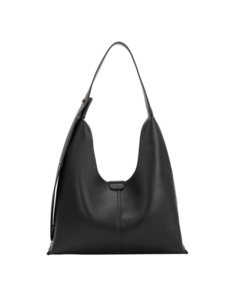 Carmen Vegan Shoulder Bag in Black