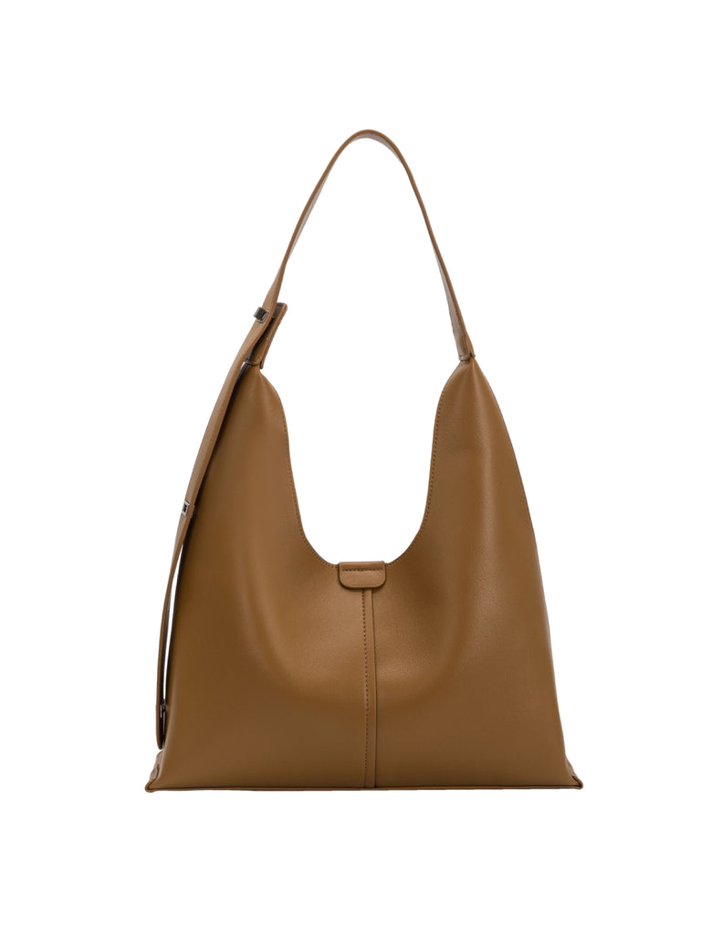 Carmen Vegan Shoulder Bag in Tan