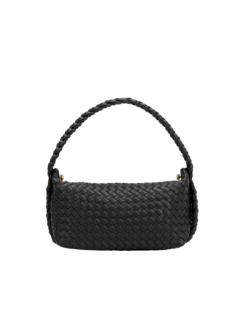 Alma Black Vegan Top Handle Bag in Black