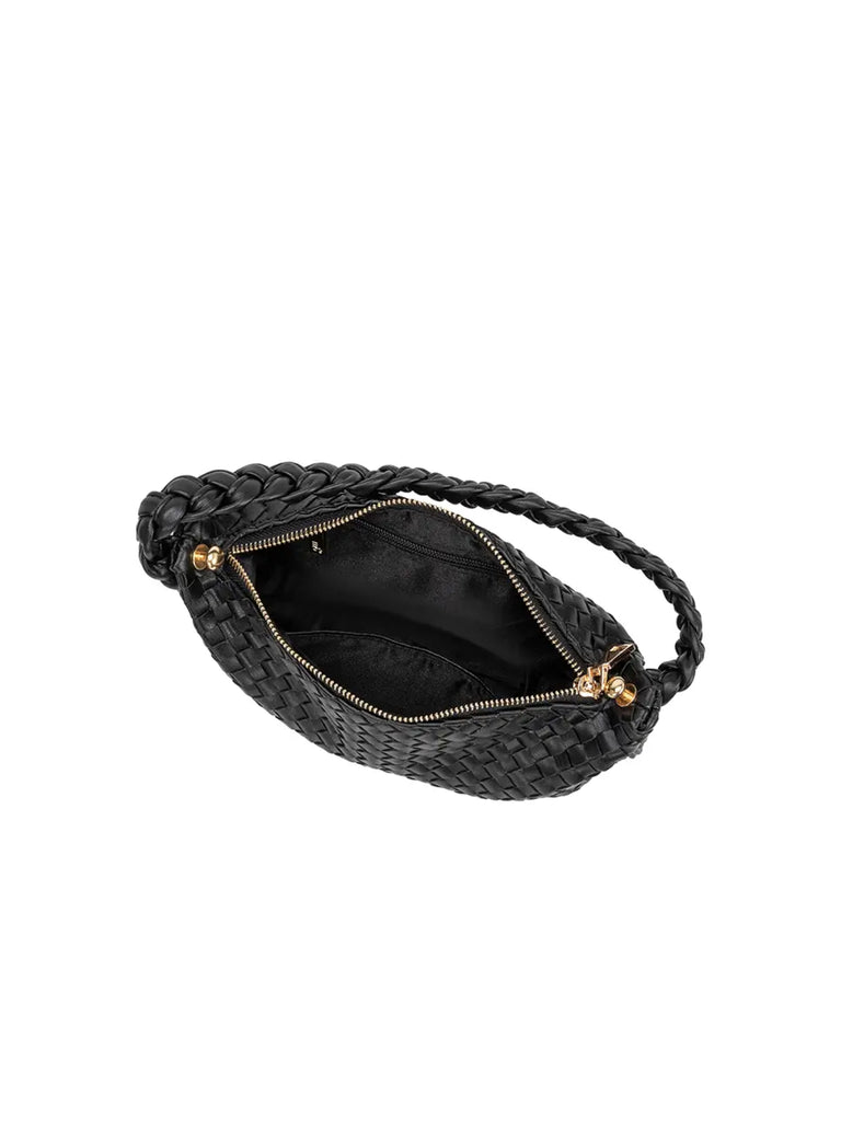 Alma Black Vegan Top Handle Bag in Black