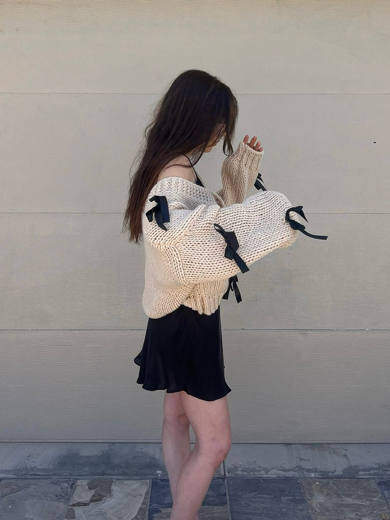 Latte Chunky Knit Cardigan