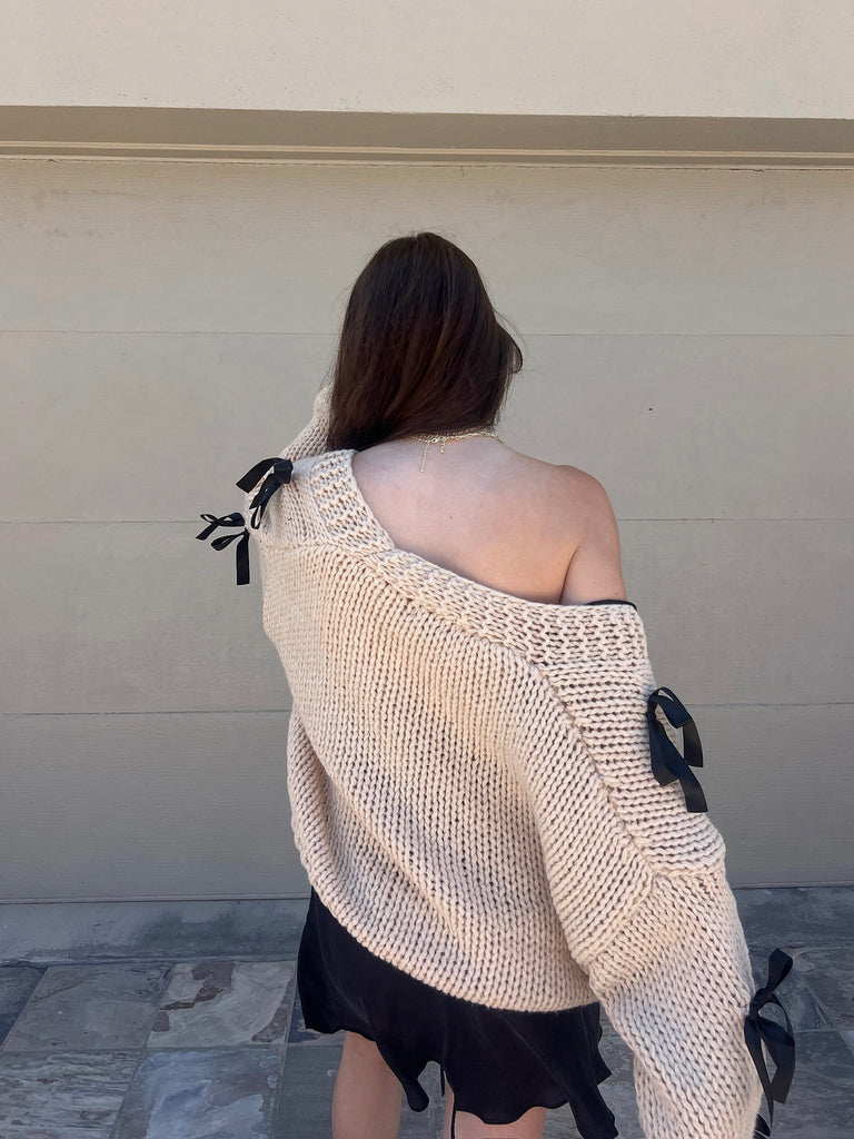 Latte Chunky Knit Cardigan