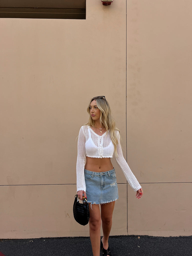 Coastal Knit Top in White