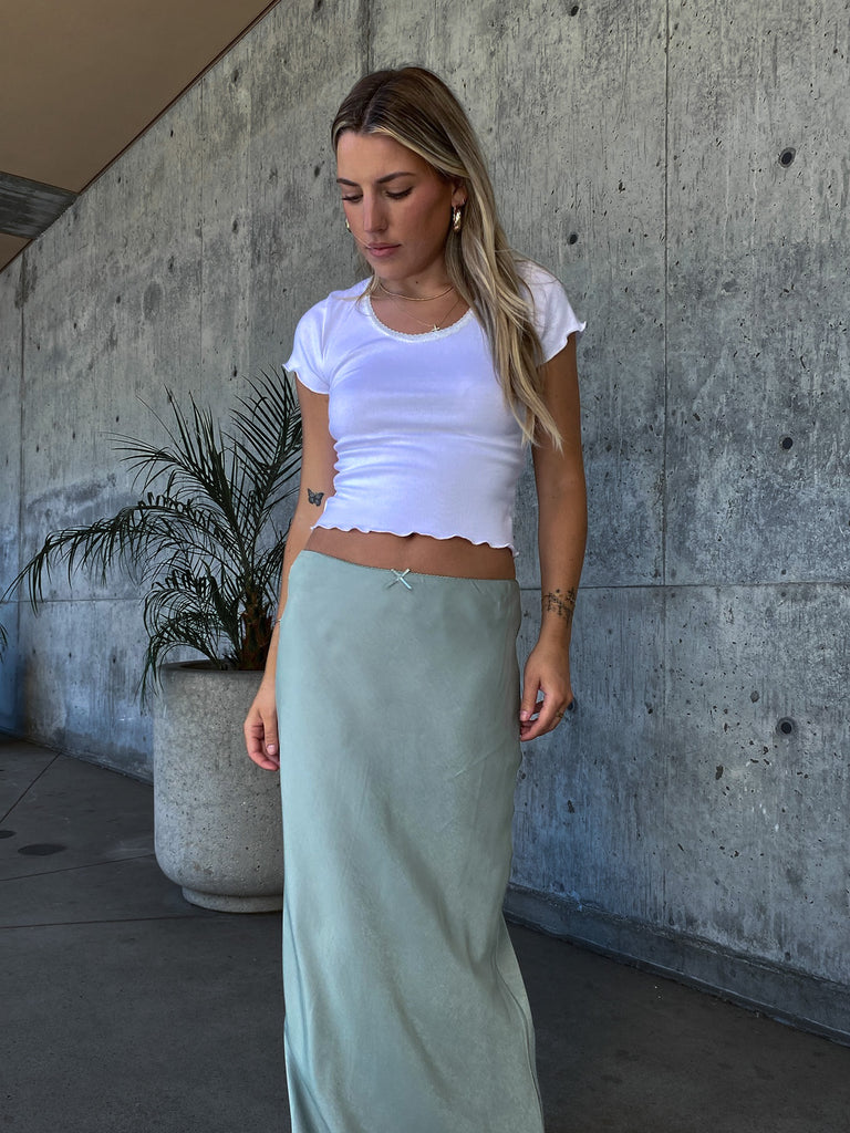 Kate Maxi Skirt in Sage