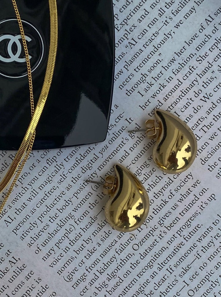 Gold Dipped Drip Earrings