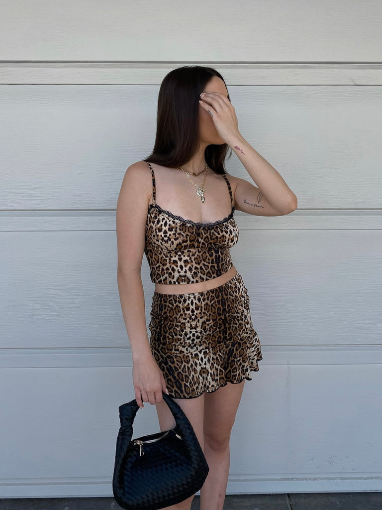 On the Prowl Mini Skirt