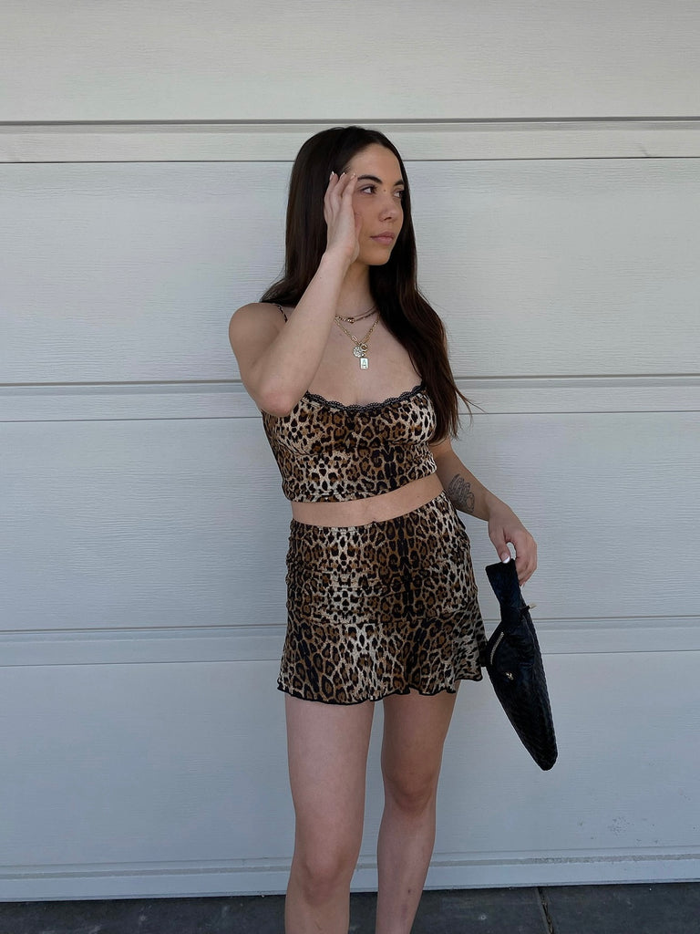 On the Prowl Mini Skirt