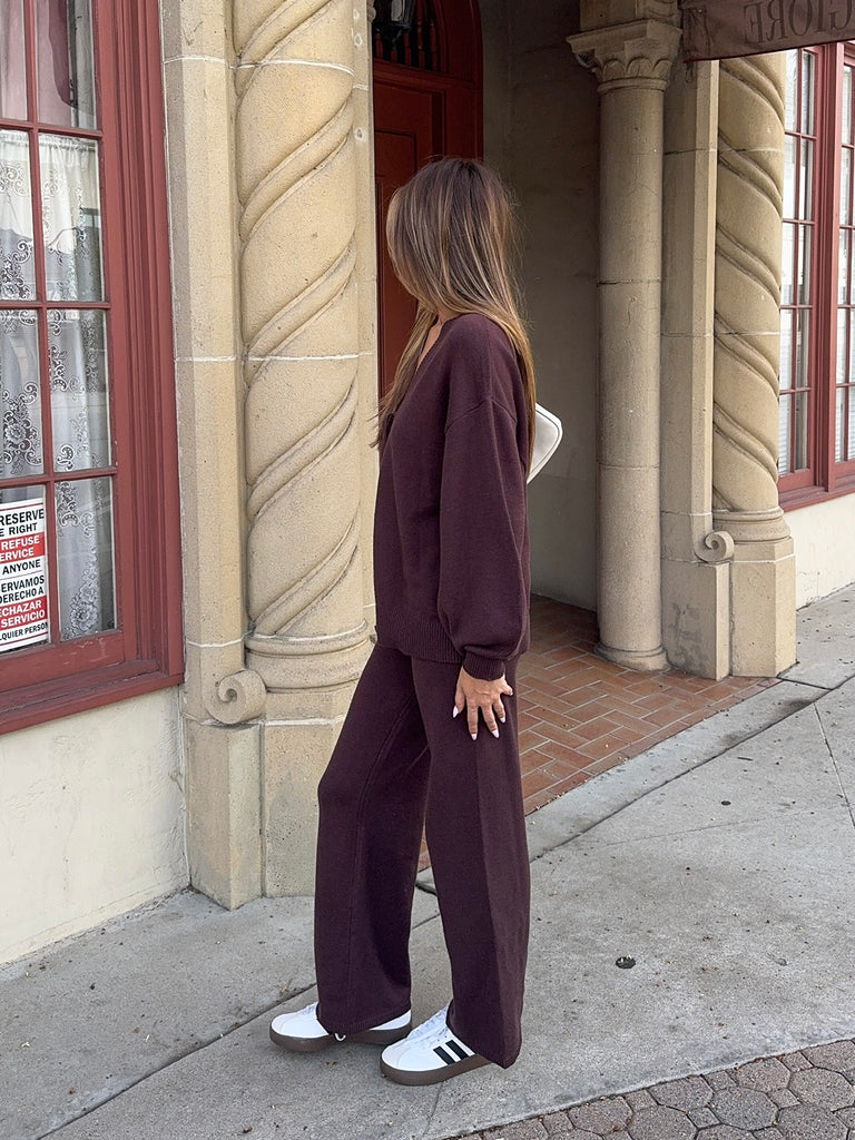 Fallon Tie Cardigan in Chocolate
