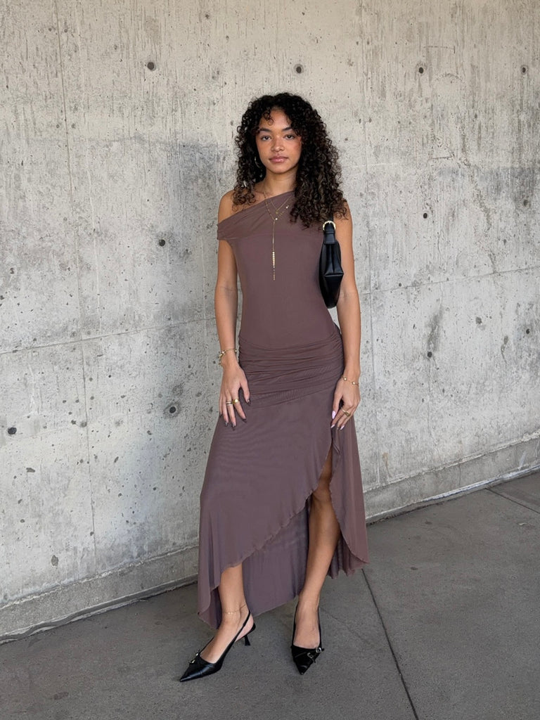 Kaivah Asymmetric Midi Dress