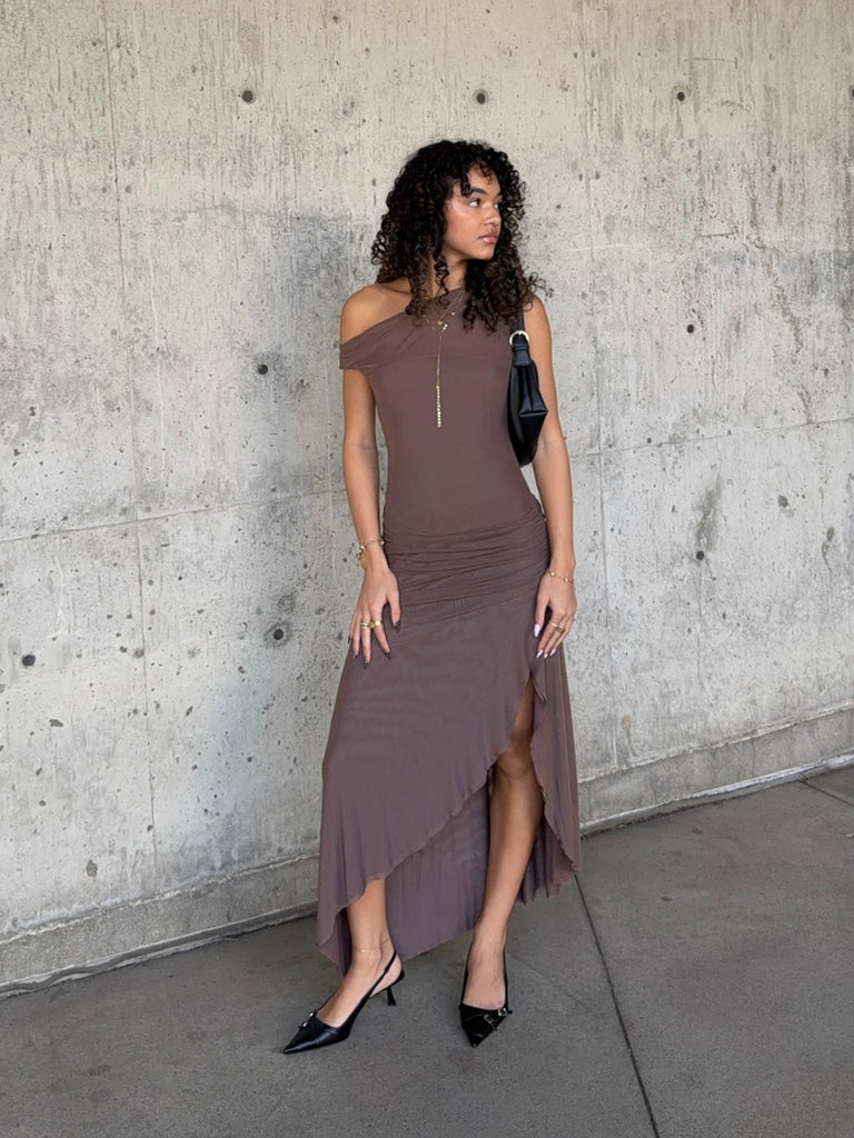 Kaivah Asymmetric Midi Dress