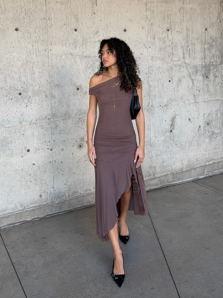 Kaivah Asymmetric Midi Dress