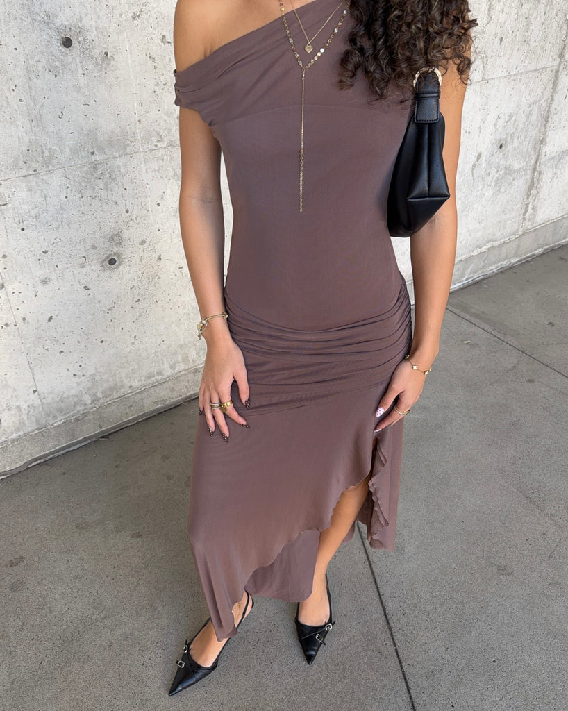 Kaivah Asymmetric Midi Dress