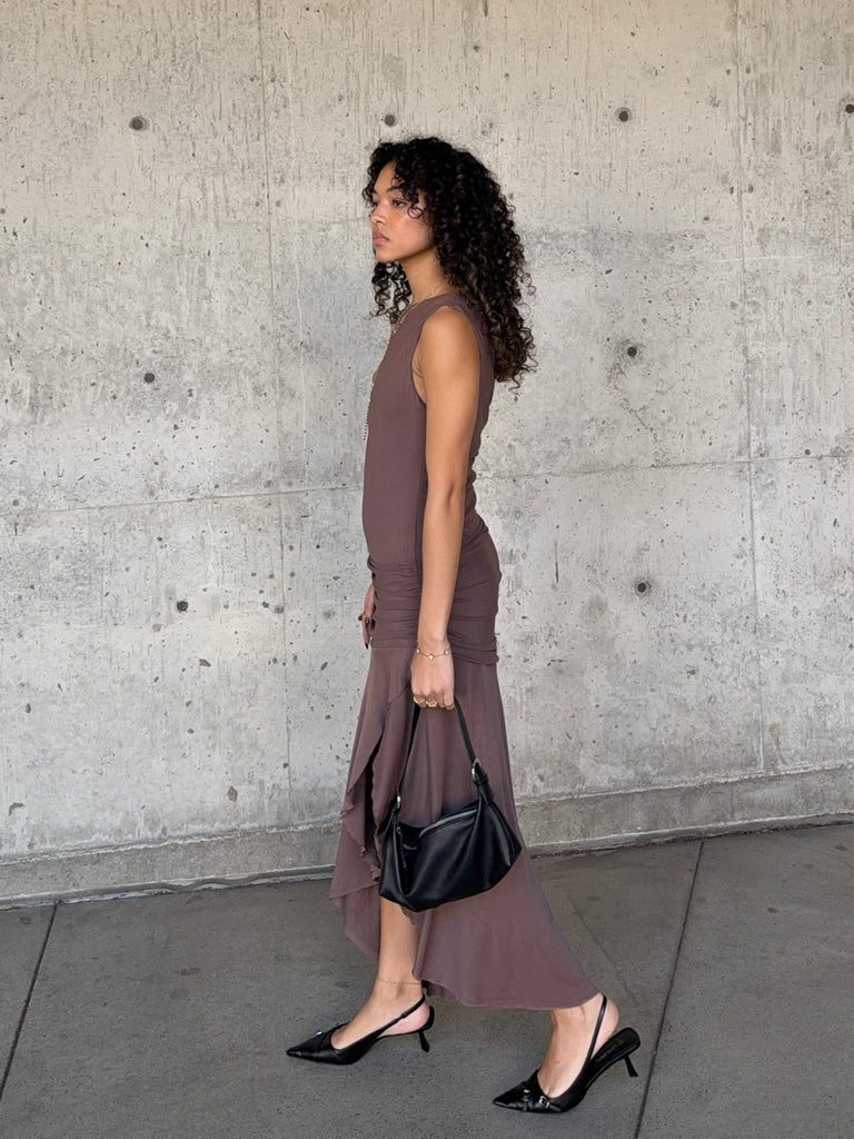 Kaivah Asymmetric Midi Dress