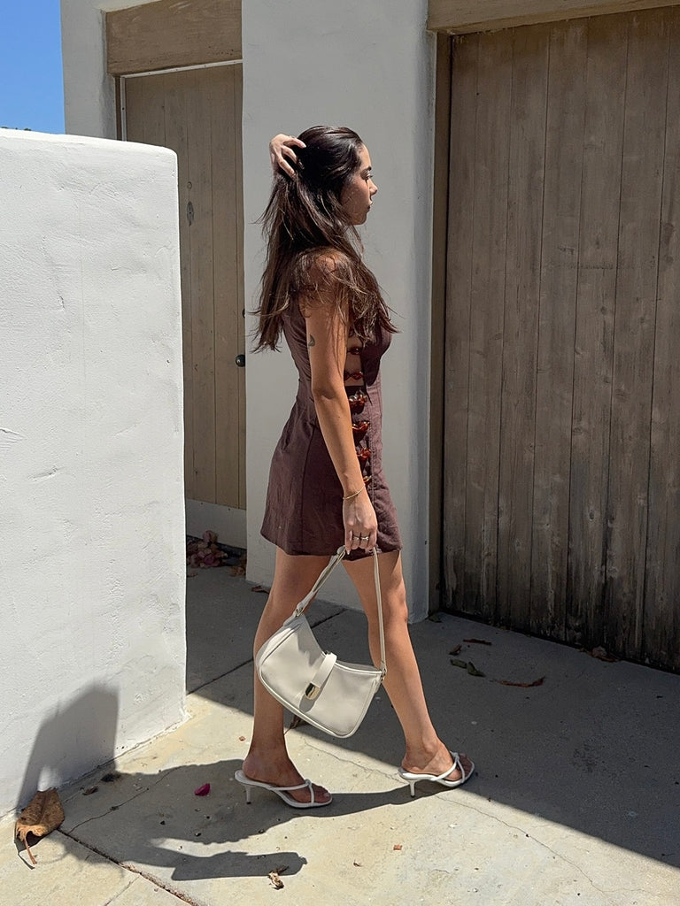 Gio Mini Dress in Chocolate