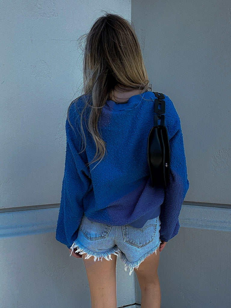 Found My Friend Pullover in Deja Blue by FREE PEOPLE