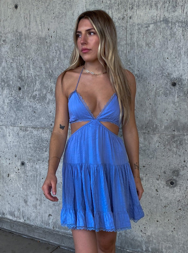 This Love Cut Out Dress in Blue