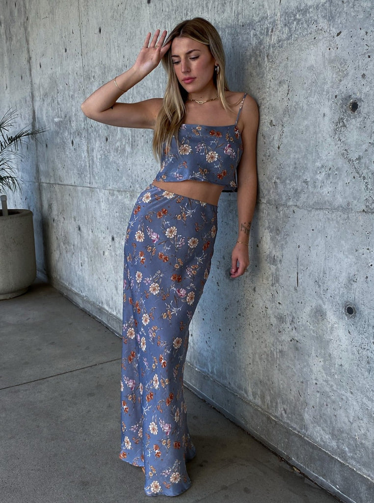 Florence Maxi Skirt in Blue