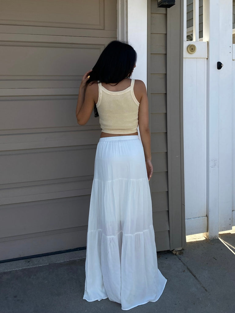 Siesta Maxi Skirt in White