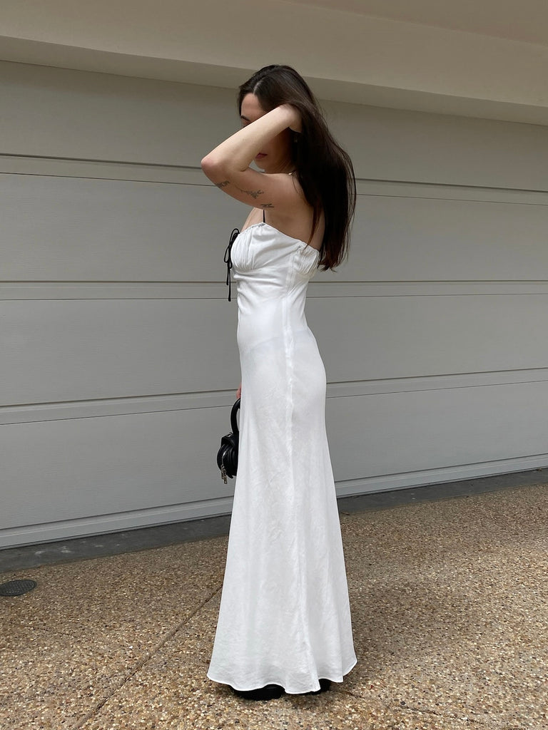 Sweet Nothings Maxi Dress in White