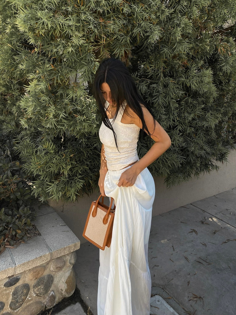 Siesta Maxi Skirt in White