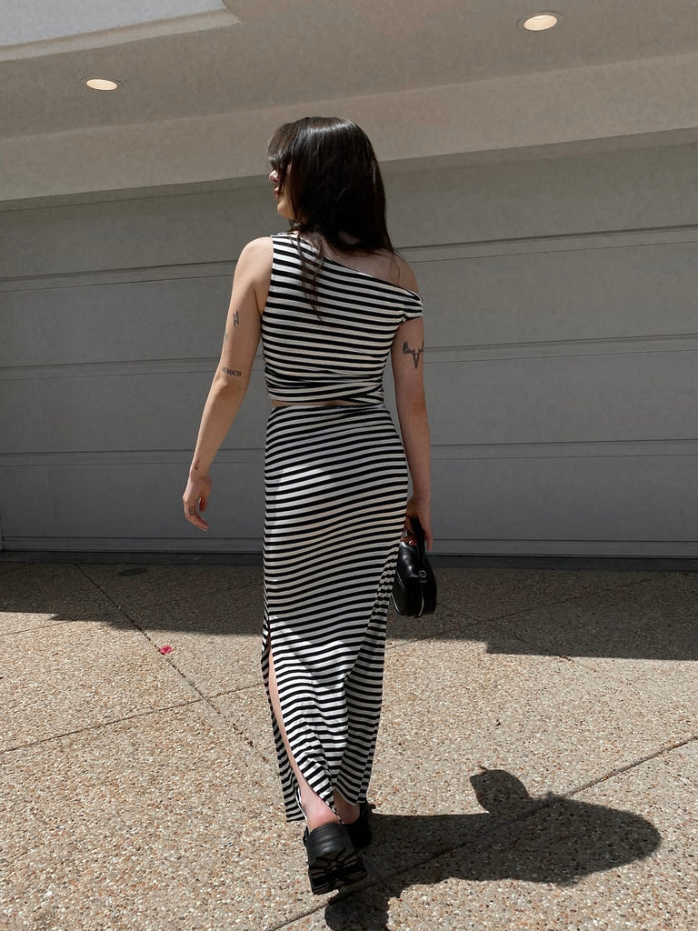 Sighted Stripe Maxi Skirt