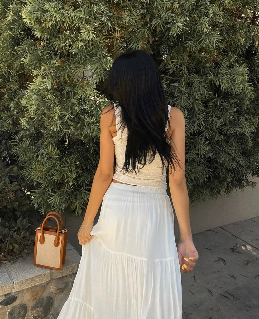 Siesta Maxi Skirt in White