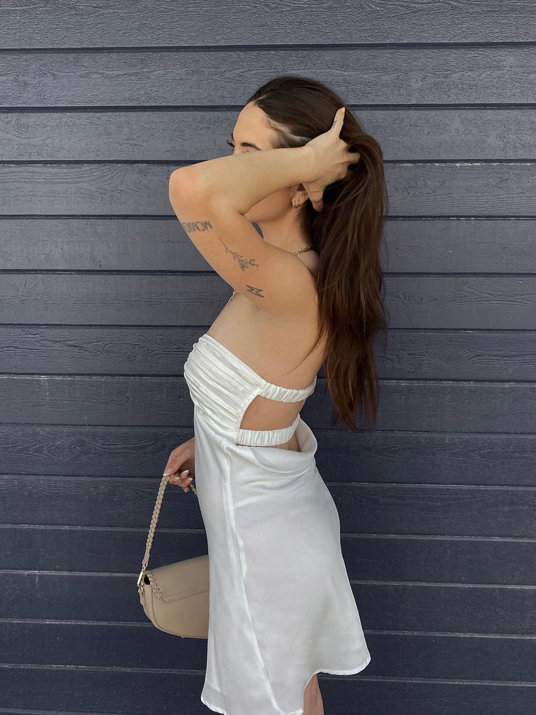 Siren Strapless Dress in White