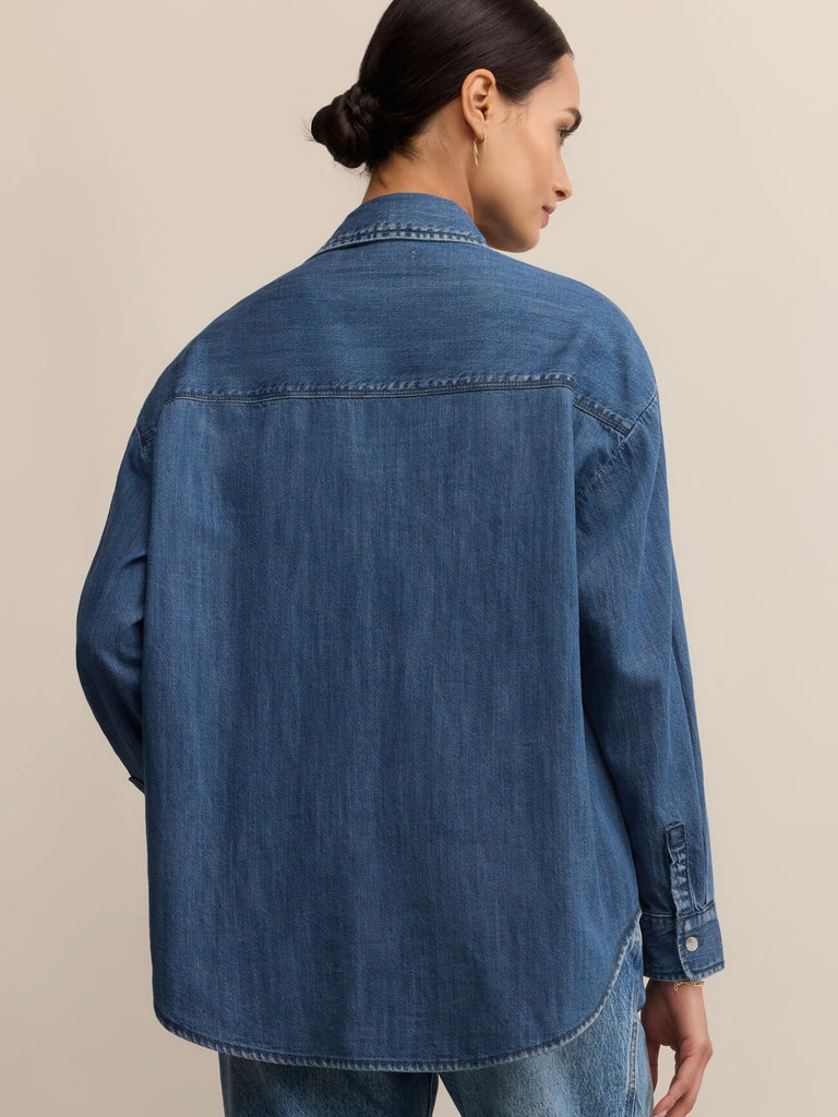 Atwood Denim Shirt in Medium Indigo by Z SUPPLY