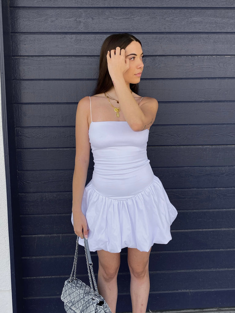 Port de Bras Dress in White