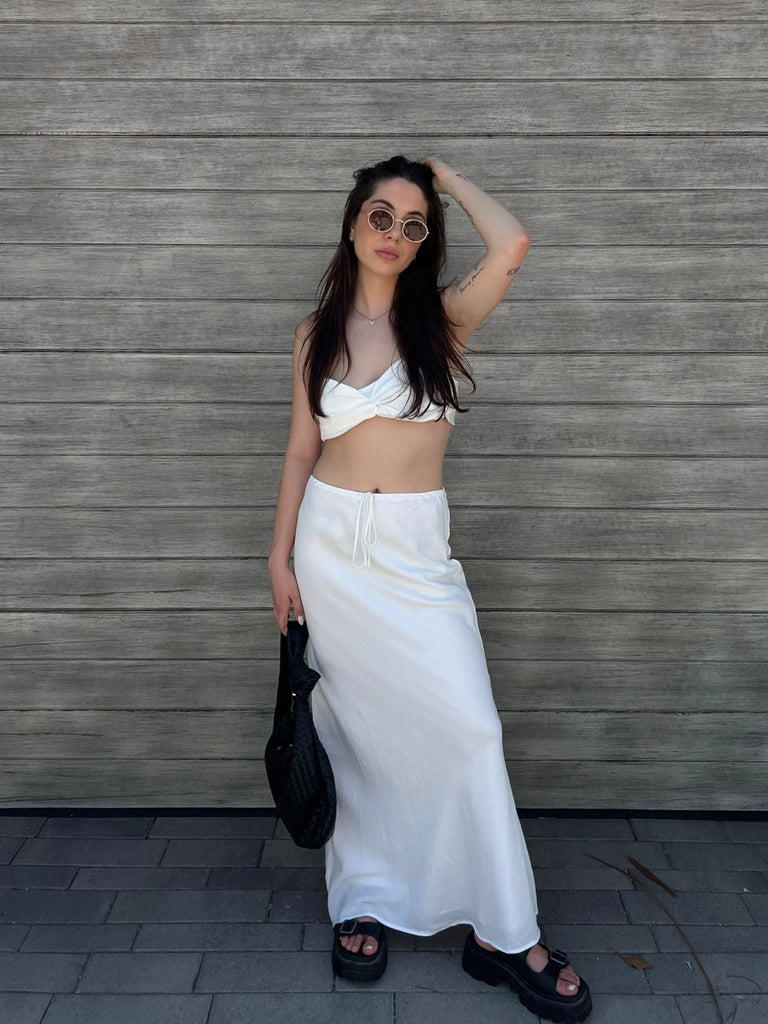 Zenya Maxi Skirt in White