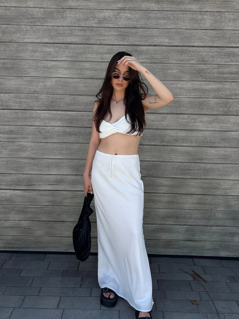 Zenya Maxi Skirt in White