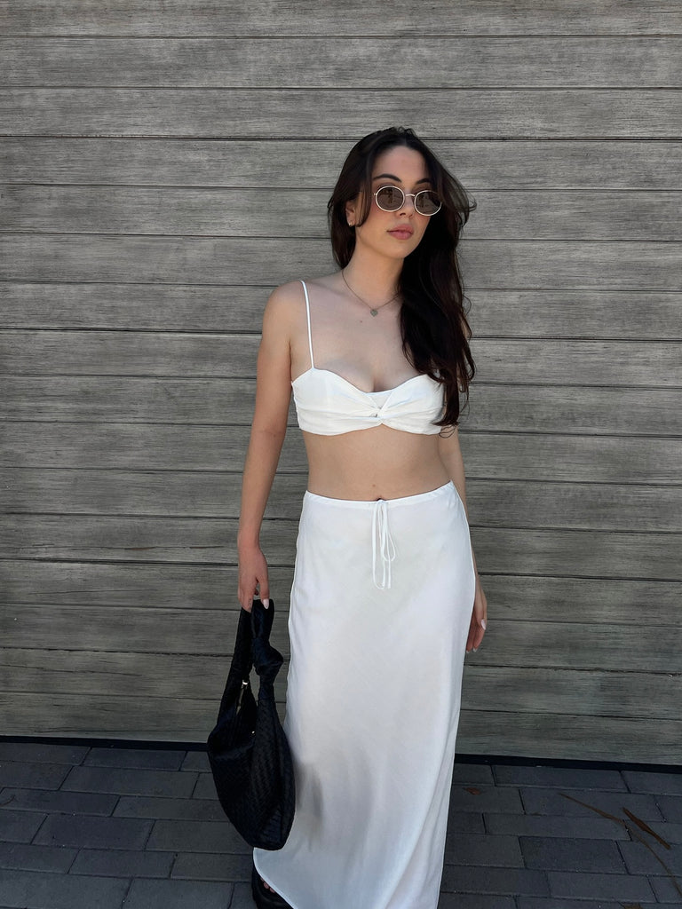 Zenya Maxi Skirt in White