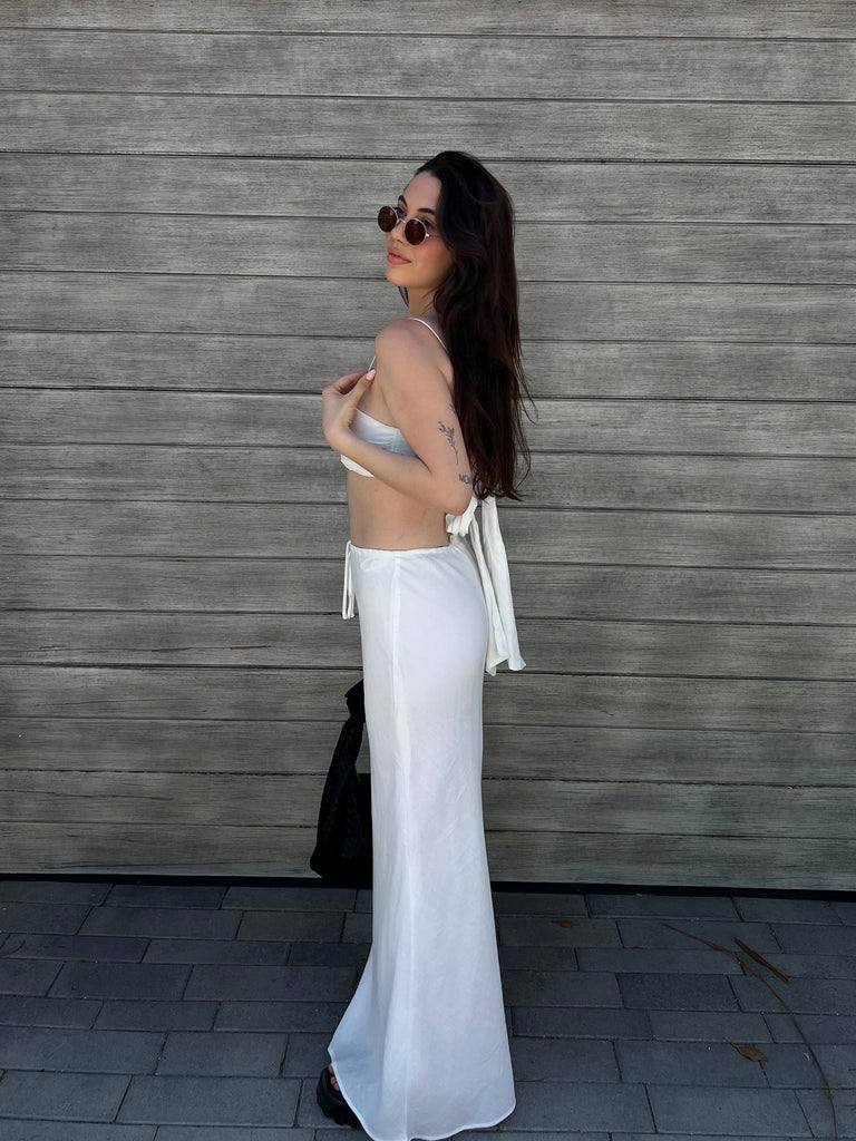 Zenya Maxi Skirt in White