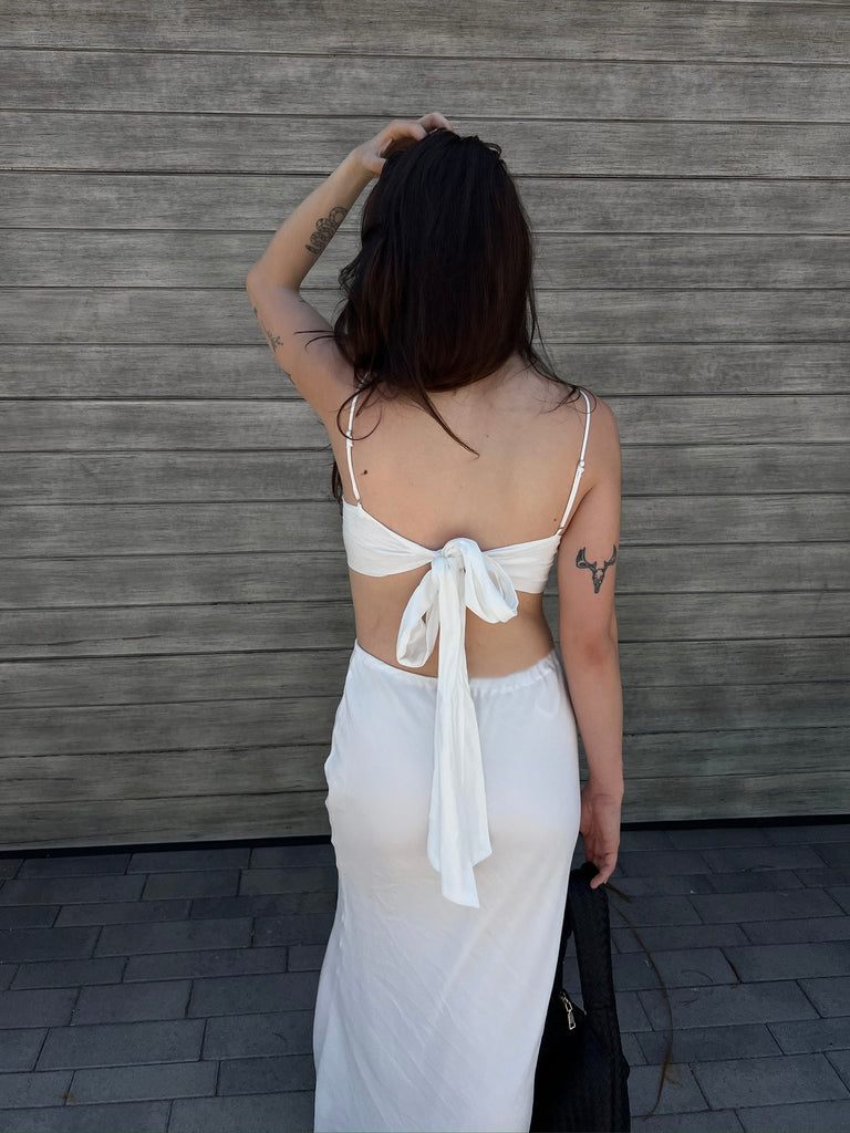 Zenya Maxi Skirt in White