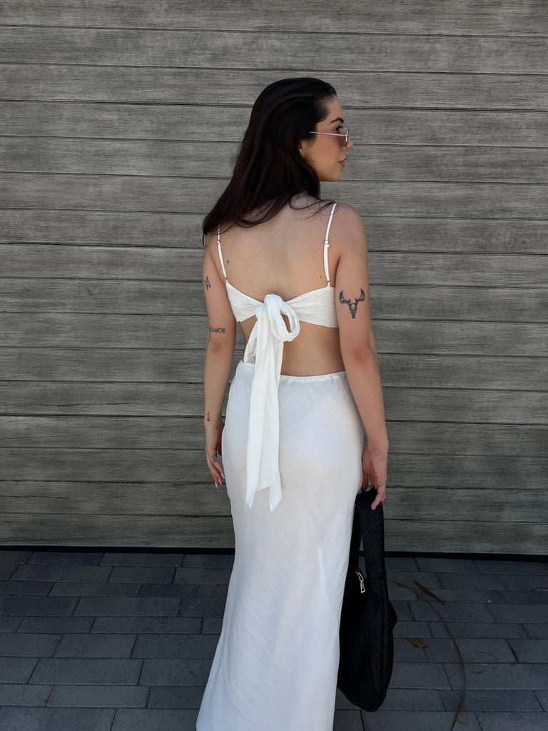 Zenya Maxi Skirt in White