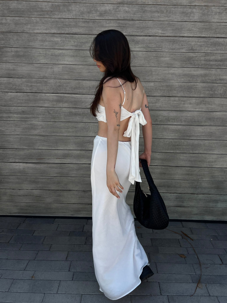 Zenya Maxi Skirt in White