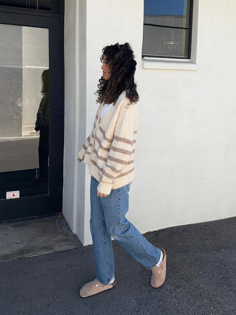 Rowan Button Down Stripe Cardigan