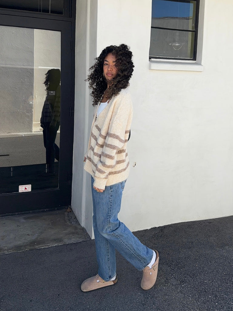 Rowan Button Down Stripe Cardigan