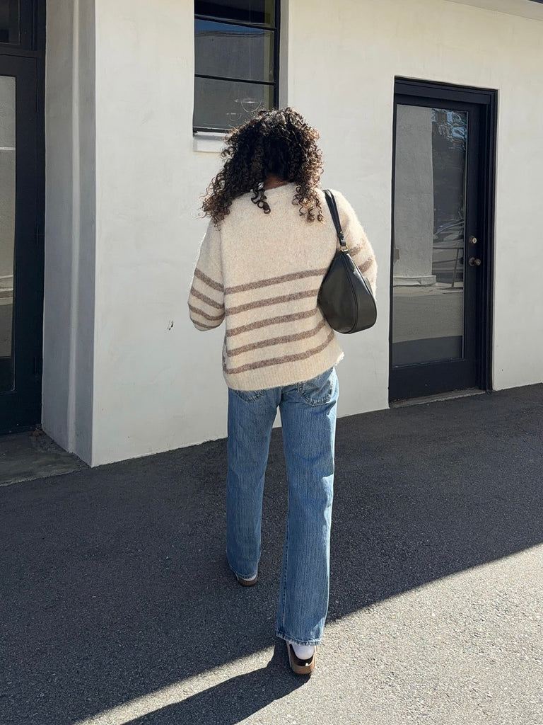 Rowan Button Down Stripe Cardigan